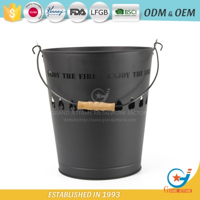 ash bucket for fireplace round shape galvanized new design coal bucket