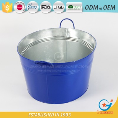 garden unique powder coated iron bucket for ice beverage ice bucket tub