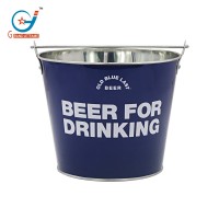 Round Metal steel ice buckets for beer wholesale