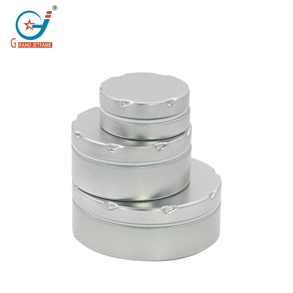 Child proof screw cover Pill container Press and twist screw cover Metal packaging box